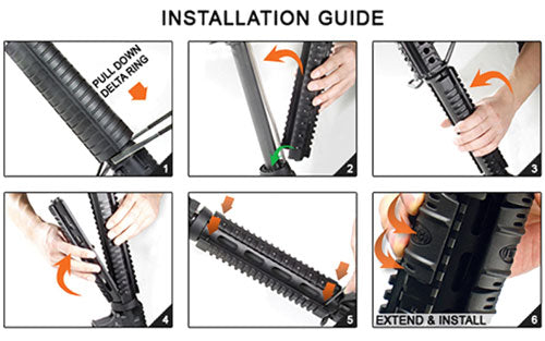 Utg Rail Picatinny Ar-15 9" - 2-pc Drop-in Mid-length UTG