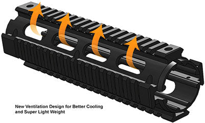 Utg Rail Picatinny Ar-15 9" - 2-pc Drop-in Mid-length UTG