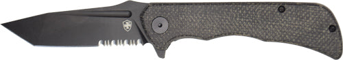 Templar Knife Paladin Folder - 3.27" Black Micarta Tanto D2 Templar Knife