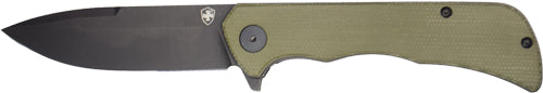 Templar Knife Paladin Folder - 3.27" Green Micarta Blk Dp D2! Templar Knife