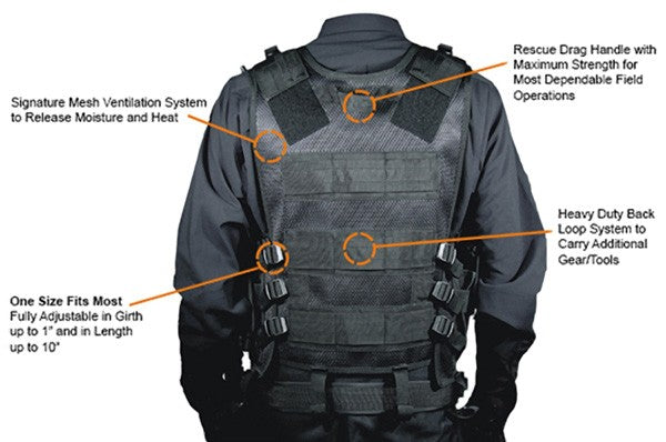 Utg Tactical Vest V547 Black - Law Enforcement UTG