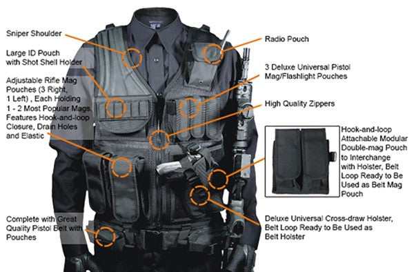 Utg Tactical Vest V547 Black - Law Enforcement UTG
