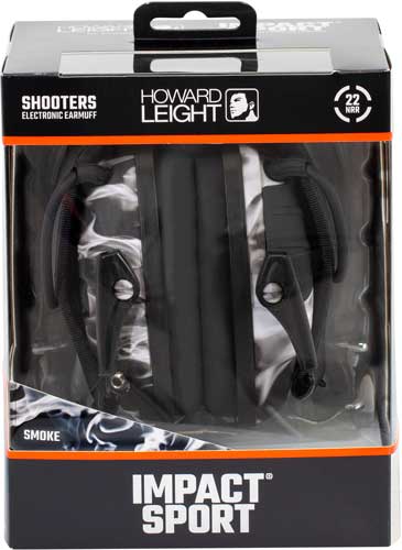 Howard Leight Impact Sport - Smoked Black Elec Muff Nrr22 Howard Leight