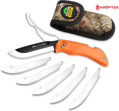 Outdoor Edge Razor Pro 3.5" - Blade/ 3.1" Gut Blade Org Hndl Outdoor Edge