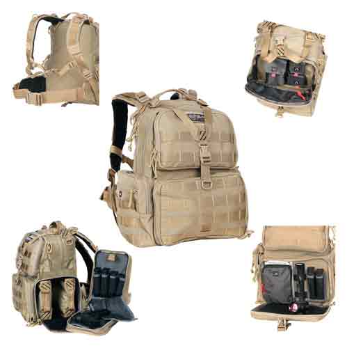 Gps Tactical Range Backpack - W/waist Strap Tan Nylon GPS