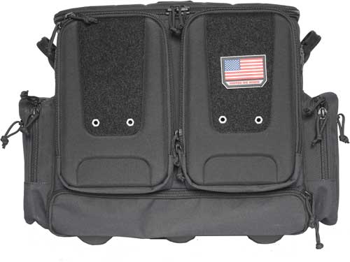 Gps Tactical Rolling Range Bag - Holds 10 Handguns Black Nylon GPS