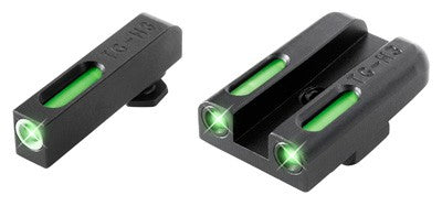 Truglo Sight Set For Glock Low - Tfx Tritium/fiber Optic Green Truglo