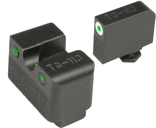 Truglo Sight Set For Glock Low - Mos Tritium Pro Wht W/u-notch Truglo