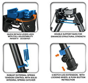 Utg Bipod Tactical Op 5.9-7.3" - Picatinny Mount W/stud Adapter UTG