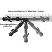 Utg Bipod Recon Flex M-lok - Matte Blk Center H 5.7"-8" UTG