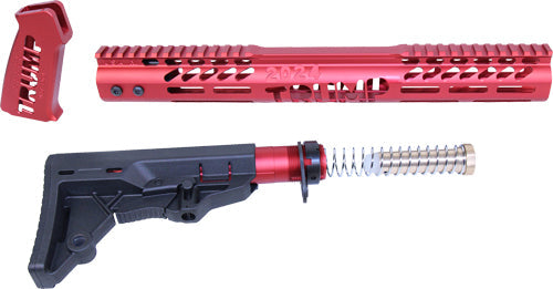 Guntec Ar15 Trump Series - Furniture Set Anodized Red< Guntec USA
