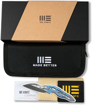 We Knife Navo 3.25" Black - Canvas Micarta Stonewash WE Knife