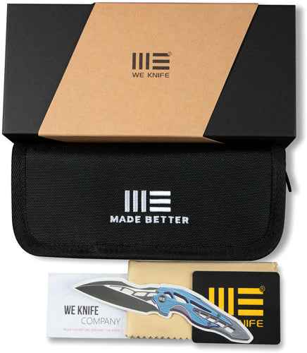 We Knife Navo 3.25" Black - Canvas Micarta Stonewash WE Knife