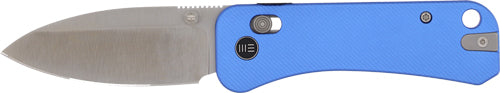 We Knife Banter 2 2.87" Blue - Aluminum/satin Crossbar Lock WE Knife